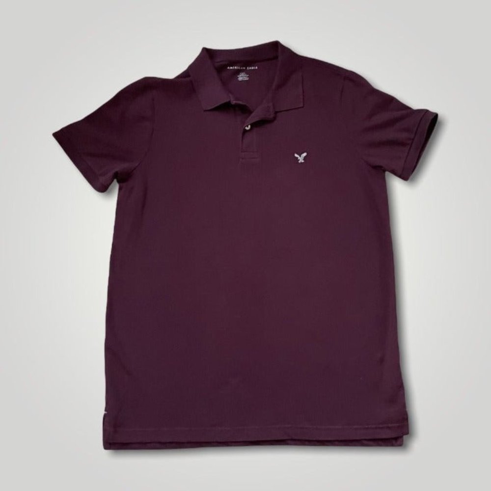 American Eagle Maroon Polo - Size Large